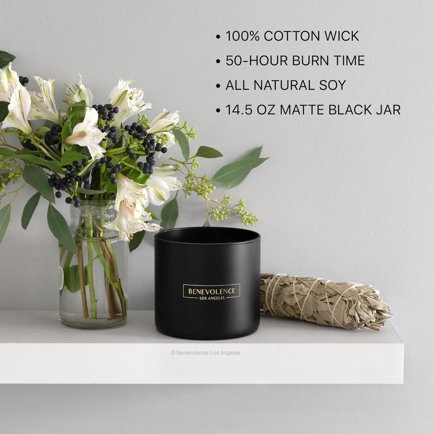 Benevolence LA Bergamot Jasmine Reed Diffuser Set