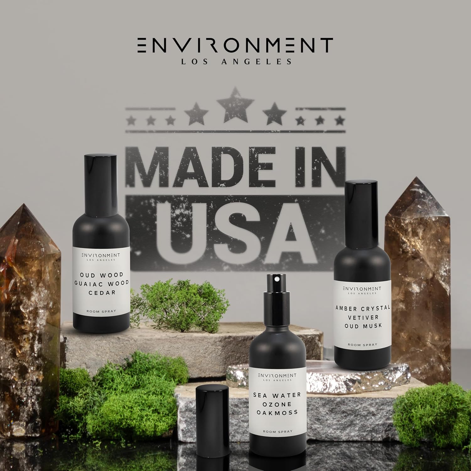Stone Candles Environment Inspired by LHomme Room Spray 100ml