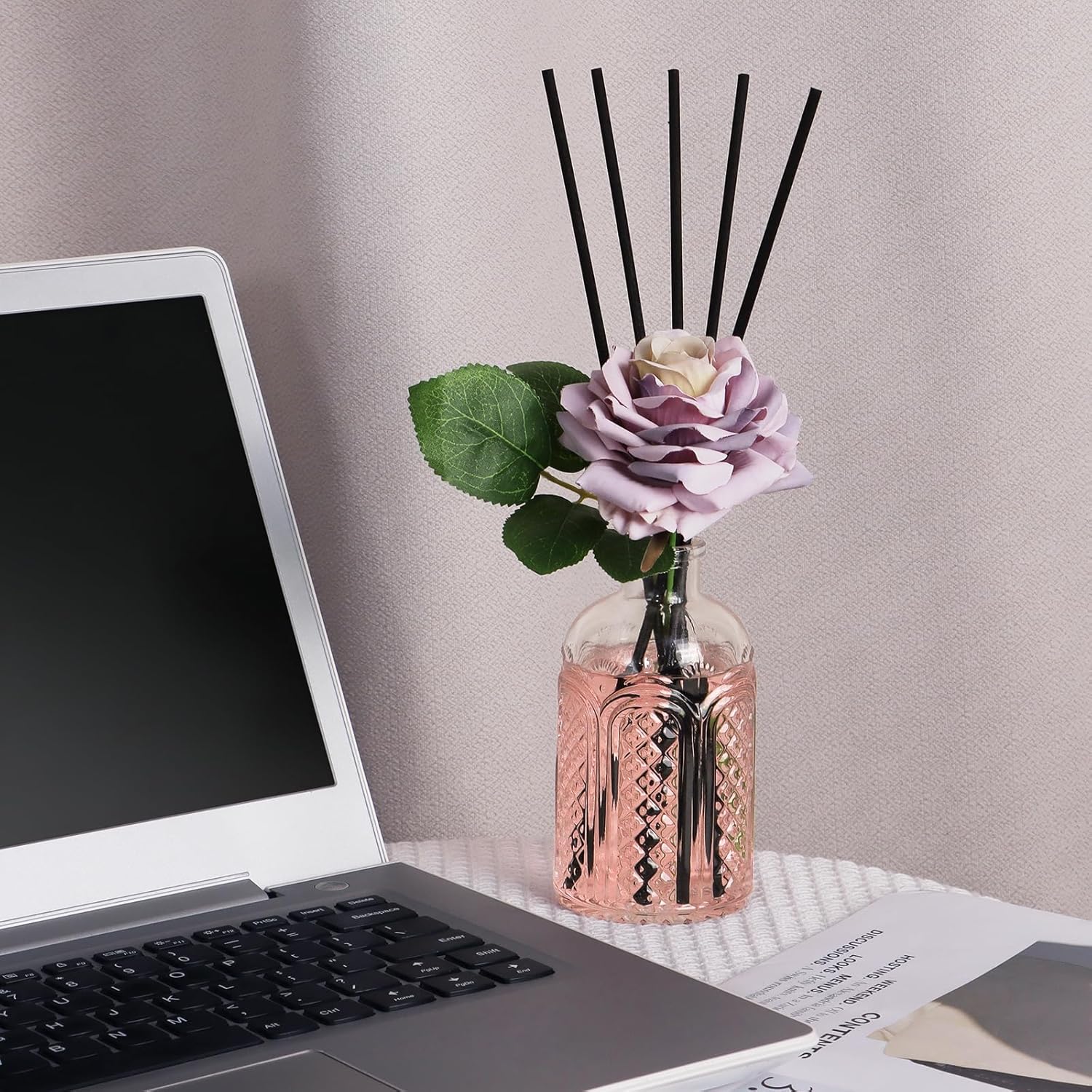 DIUFJAG 67 Oz Rose Reed Diffuser Set