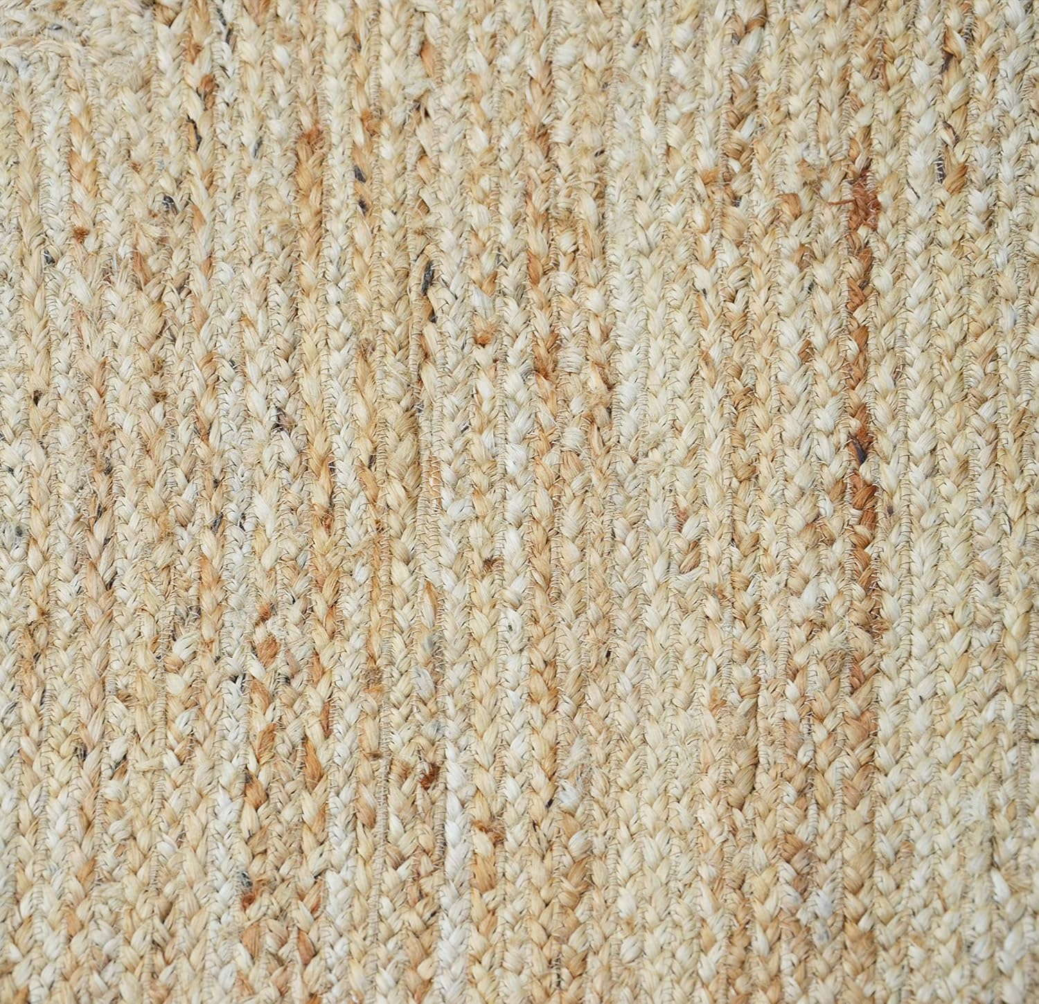 Scallop Pattern Jute Bohemian Area Rug 2x3 Light Pink