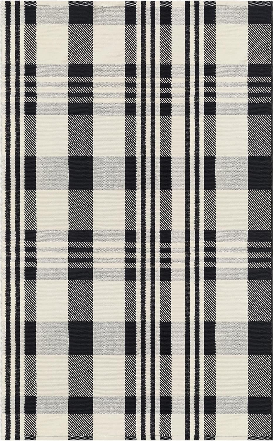 3x5 Buffalo Plaid Rug Cotton Woven Checkered Doormat