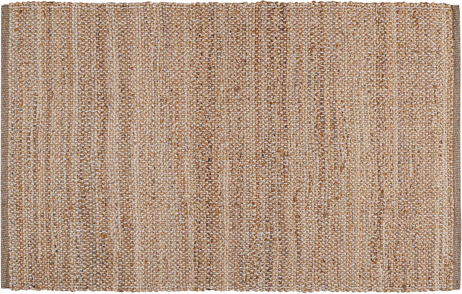 Hausattire Jute Woven Area Rug 3x5 - Natural Hand Braided Boho Rug for Living Room and Kitchen