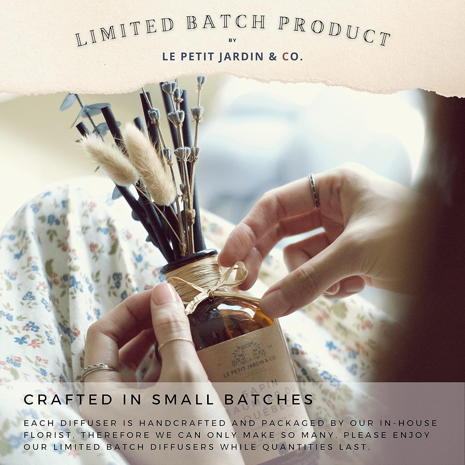 Reed Diffusers with Real Dried Flowers - Natural Aroma Set for Home Decor