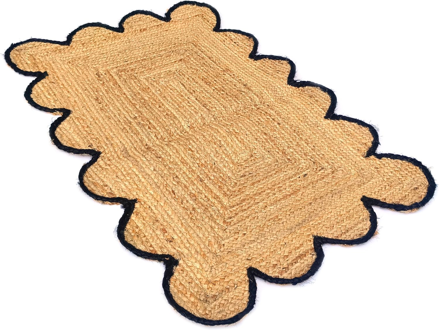 WOODLERY Farmhouse Jute Area Rug Doormat