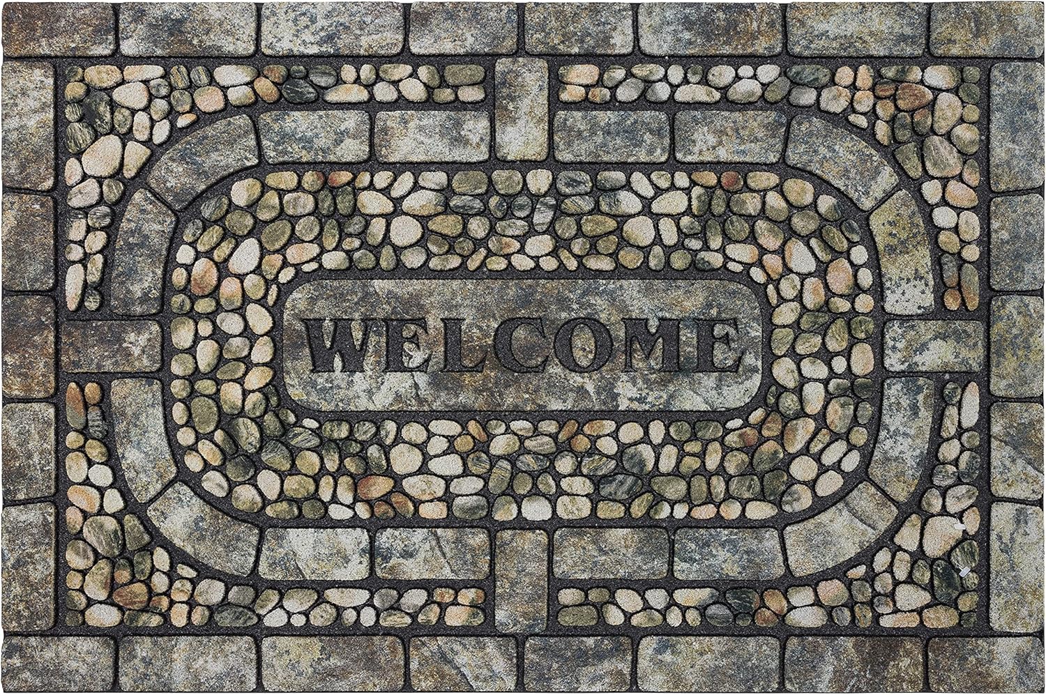 Mohawk Home Entryway Door Mat 2 x 3 All Weather Non Slip Recycled Rubber