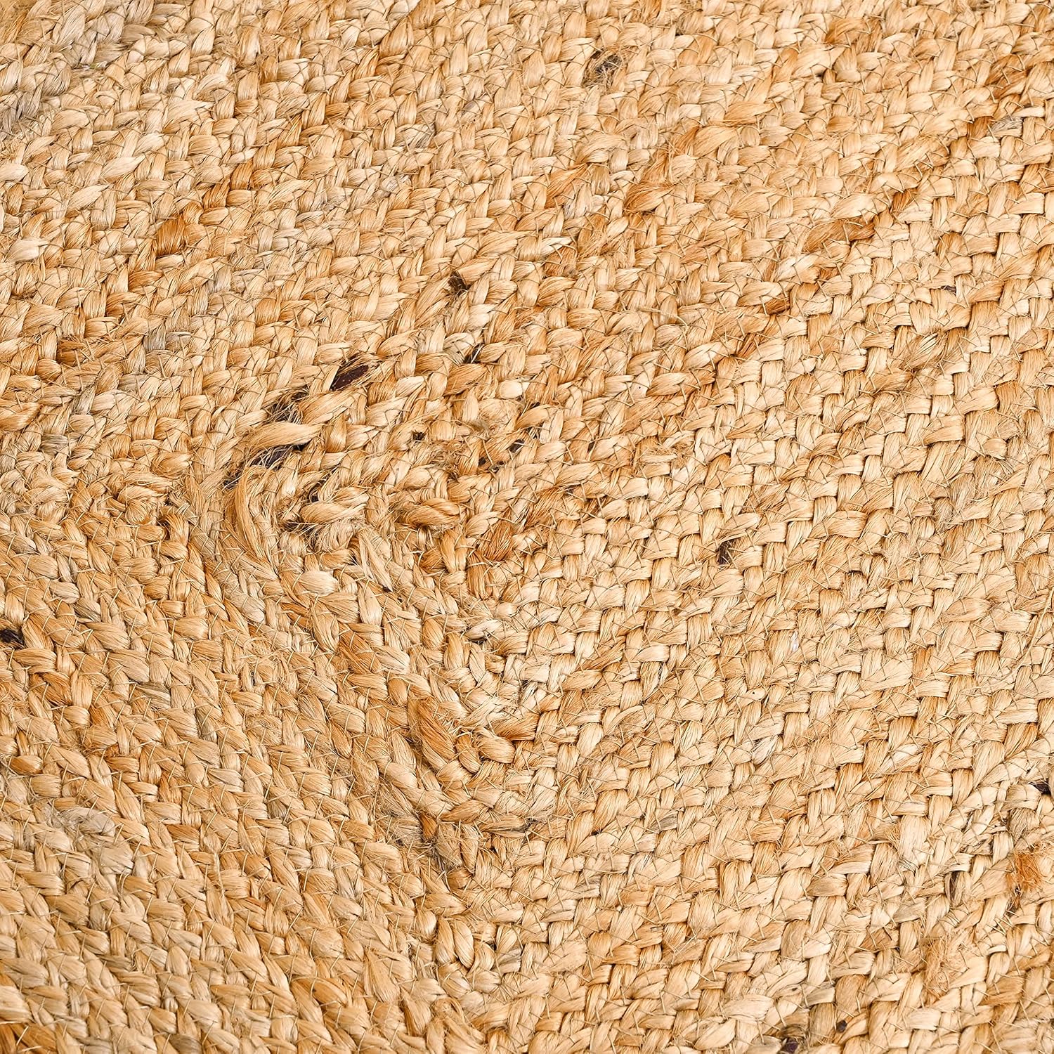 KLAVATE Scalloped Jute Area Rug 2x3 Feet
