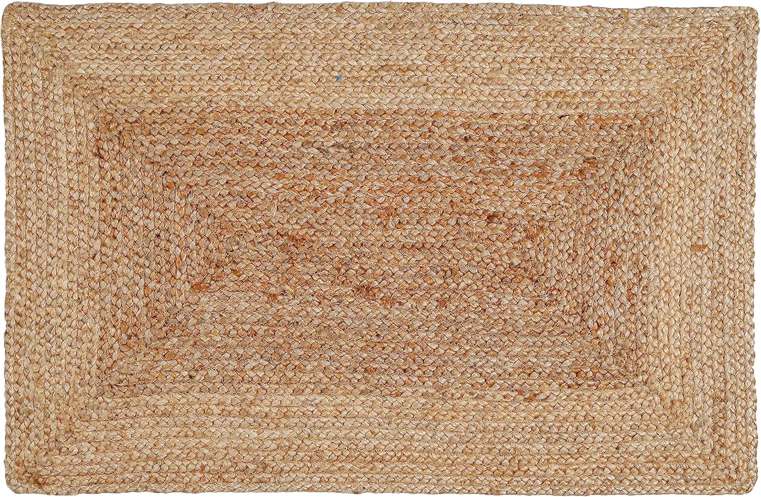Jute Rug - Handwoven Natural Braided Reversible Rug for Living Room Kitchen Entryway Farmhouse Rustic Decor 24x36 Inch