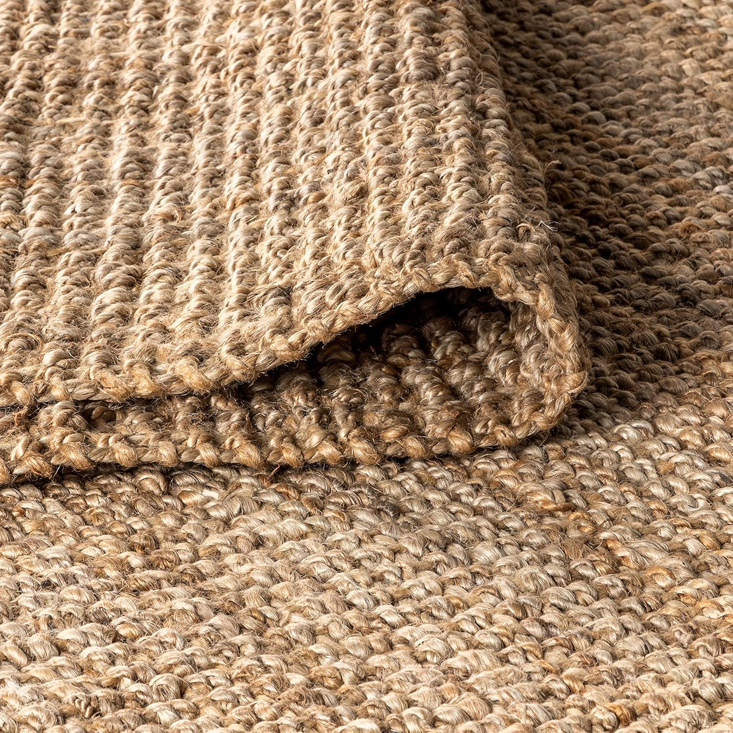 Jonathan Y NRF103A-4 Hand Woven Jute Area Rug with Fringe
